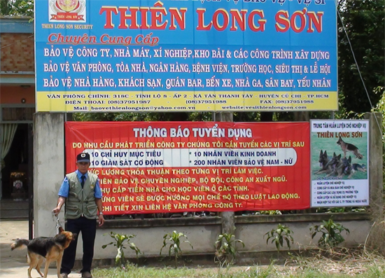 Huấn luyện chó nghiệp vụ - Công Ty TNHH Dịch Vụ Bảo Vệ Thiên Long Sơn